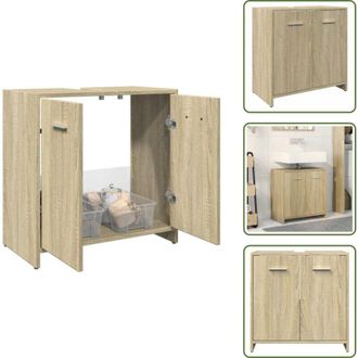 vidaXL Mobile in legno - vidaXL Mobile Lavabo Bagno Rovere Sonoma 60x33x60 cm Legno Multistrato - Mobile in truciolato