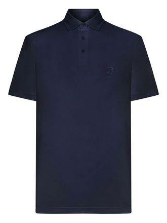 Giorgio Armani Katoenen poloshirt - Blauw