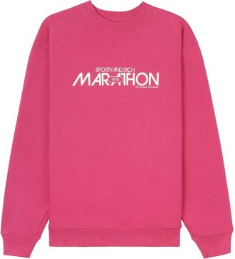 Sporty & Rich Marathon cotton sweatshirt - unisex - Cotton - M - Pink