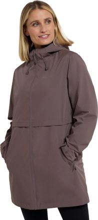Mountain Warehouse Hilltop Womens Waterproof Jacket - Lightweight with Adjustable Hood & Side Pockets - Best for Spring Summer Wet Weather, Walking, Outdoors & Camping D