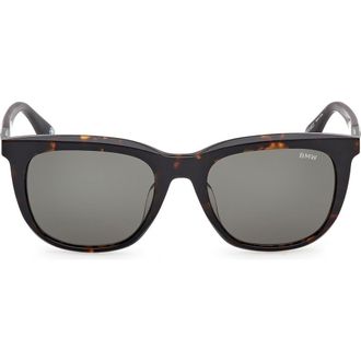BMW 53mm Sunglasses in Dark Havana /Green at Nordstrom Rack