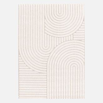 Sweeek Alfombra Interior Motivo &Eacute;tnico Arcos Beige Y Crema