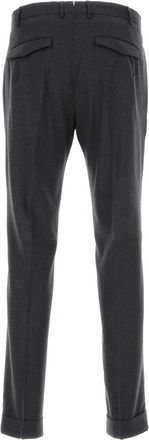Pantaloni Torino Mens Dark Grey Stretch Wool Pant Grigioscuro Pantaloni Trousers