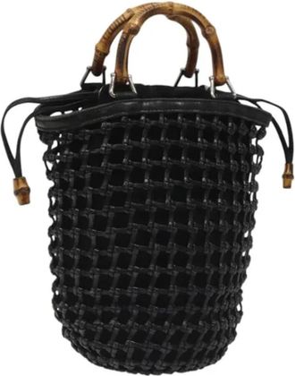 Gucci Tweedehands leren handtassen - Dames - Vintage Handtas - Zwart - ONE Size - Leer - Vintage