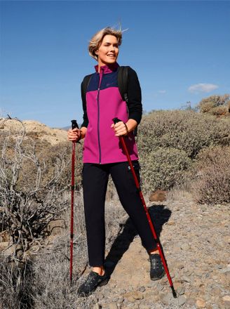 Catamaran Softshellweste CATAMARAN, Damen, Gr. 38, bunt (magenta, marine), 94% Polyester, 6% Elasthan, gemustert, mehrfarbig, unifarben, Westen Softshellweste