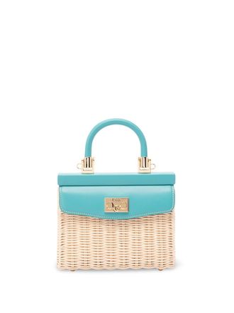 Rodo Wicker And Leather Small Handbag