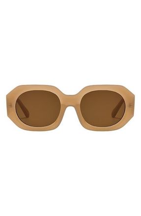 Fifth and Ninth Dixie 52mm Polarized Geometric Sunglasses in Tan /Brown at Nordstrom