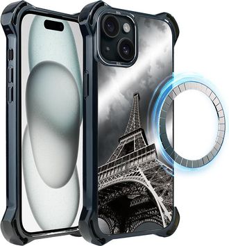 OEM Funda Ibizu Dropguard Ultra Para Iphone 15 Plus Con Magsafe, Noir City, Torre Eiffel