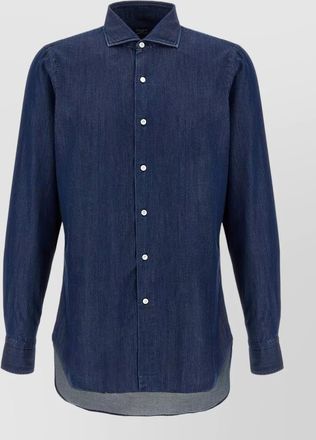 Finamore cotton napoli long-sleeve shirt