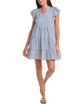 CeCe by Cynthia Steffe Ruffle Tiered Seersucker Mini Dress
