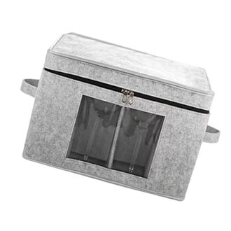 OEM Estuche Protector De Fieltro Para Copas De Vino - Gris Claro
