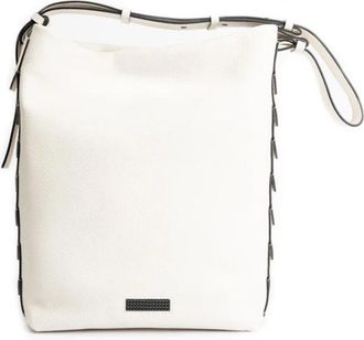 Clio Goldbrenner Pandion Grained Handbags Jasmijn WIT - Dames - Schoudertassen - Wit - ONE Size - Tassen