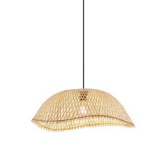 QAZQA Bohemio L&aacute;mpara Colgante Bohemia Negra Con Bamb&uacute; - Lily Bamb&uacute; /met&aacute;lica Org&aacute;nica Adecuado Para Led Max. 1 X 15 Watt - Qazqa