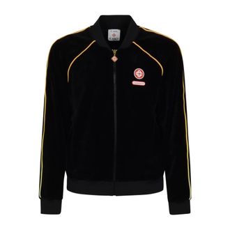 Casablanca Zip-throughs, male, Black, S, Velour Track Jacket