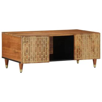 vidaXL Mesa De Centro De Madera Maciza Mango 100x54x40 Cm Vidaxl