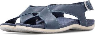 Eastland 1955 Edition Coastal Womens Sandals Navy : 10 B - Medium, Leather