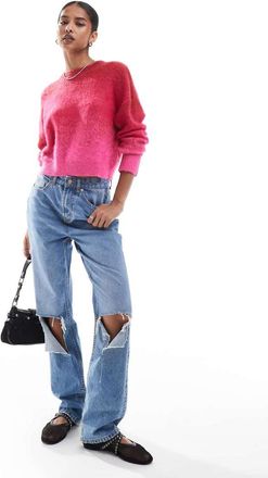 Scalpers Maglione spazzolato fucsia sfumato-Rosa