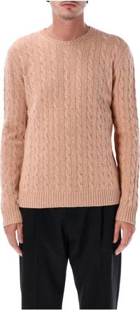 Valentino Garavani Round-neck Truien - Heren - Ronde hals truien - Beige - L - Truien & Vesten