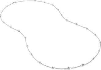 Monica Vinader Orbit Oval Station Necklace in Sterling Silver at Nordstrom