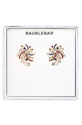 BaubleBar Cue the Fireworks Statement Stud Earrings in Red Multi at Nordstrom Rack