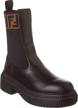 Fendi Fendi Domino Leather Biker Boot