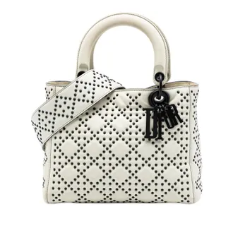 Dior Pre-owned Dior Medium Lambskin Cannage Studded Supple Lady Dior Ladies M0QB48K7T93VFYXB