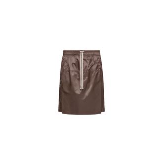 Rick Owens Moncler Kiltshorts Skort, Unisex, Brown, Size: L