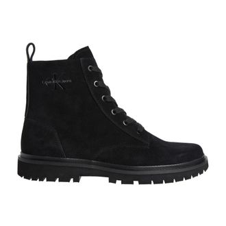 Calvin Klein Jeans Iconische Zwarte Veterschoenen - Heren - Veterlaarzen - Zwart - 46 EU - Su&egrave;de - Schoenen