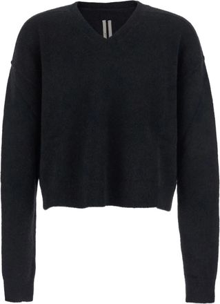 Rick Owens Black V-Neck Sweater