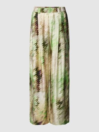 Raffaello Rossi Raffaello Rossi Stoffhose aus Viskose mit Allover-Muster in Gruen, Gr&ouml;&szlig;e 34