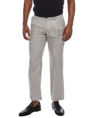 Isaia Wool & Linen-Blend Trouser