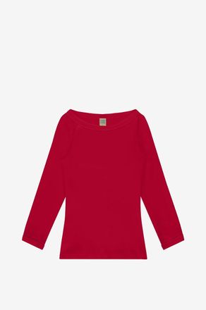 Flore Flore Schmales Langarm-T-Shirt mit U-Boot-Ausschnitt Steffi