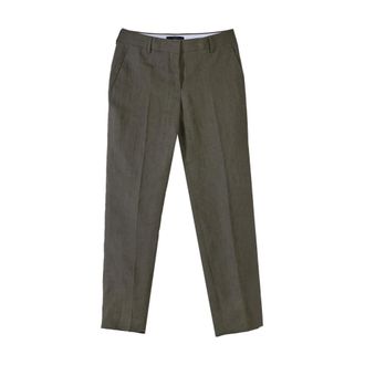 Paul Smith Tapered Trousers, female, Green, Size: XS Pantalone Pinces Lino