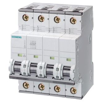 SIEMENS Interruptor De Circuito De 4p 10a 15ka Tipo C 4 M&oacute;dulos