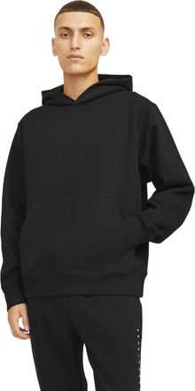 Jack & Jones Jack And Jones Hoodie voor heren met geborstelde stof (Zwart)