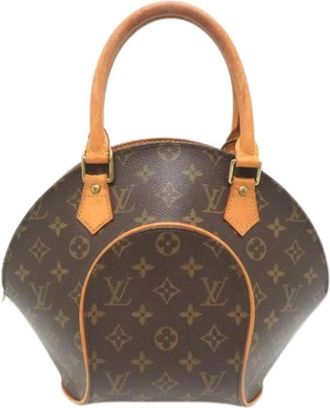 Louis Vuitton Pre-owned Vintage Canvas Handbag - Dames - Vintage Handtas - Bruin - ONE Size - Leer - Vintage