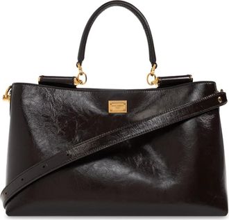 Dolce & Gabbana Vittoria Medium Handtas - Dames - Handtassen - Bruin - ONE Size - Leer - Tassen