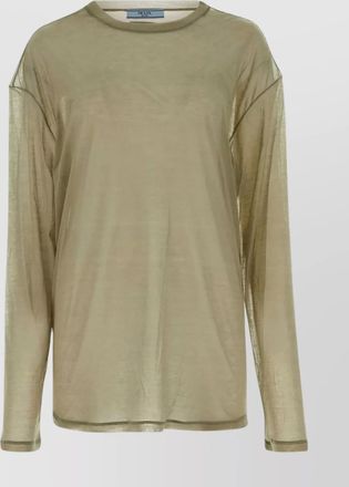 Prada oversize lyocell blend crew-neck t-shirt