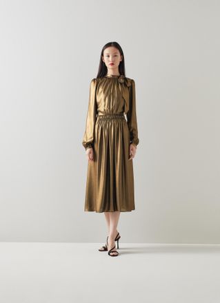 L.k. Bennett Womens Gish Dress, Gold - Size 6 UK