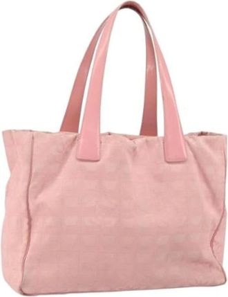 Chanel Pre-owned Tote Bags, female, Pink, Size: ONE SIZE Pre-owned Vintage Nylon Tote Bag