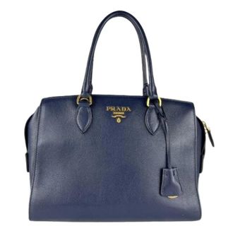 Prada Pre-owned Handbags, female, Blue, Size: ONE SIZE Pre-owned Vintage Shoulder Bag