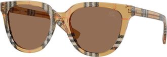 Burberry BE4469F Asian Fit 416373 Womens Sunglasses Brown Size 53