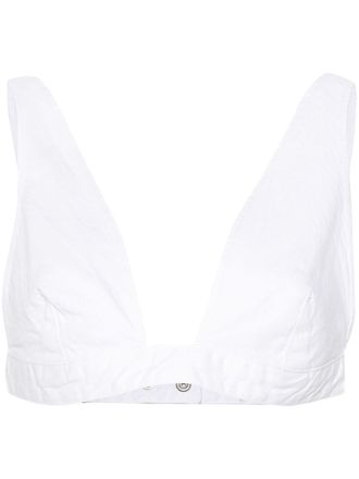 Haikure Tessa twill bralette - White