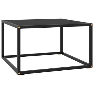 vidaXL Vidaxl - Mesa De Centro Negra Con Vidrio Negro 60x60x35 Cm