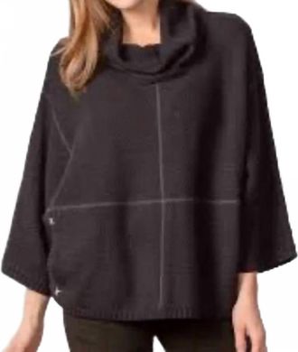 Habitat Cowl Neck Poncho In Black