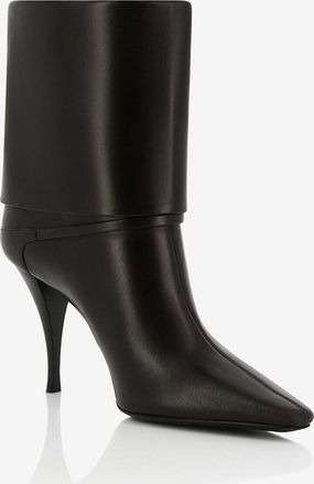 Saint Laurent Nappalederstiefeletten mit Pfennigabsatz Ricky 90