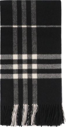 Burberry Black Checked Scarf