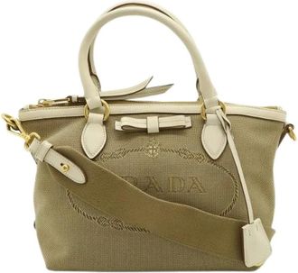 Prada Pre-owned Handbags, female, Beige, Size: ONE SIZE Pre-owned Vintage Handbag