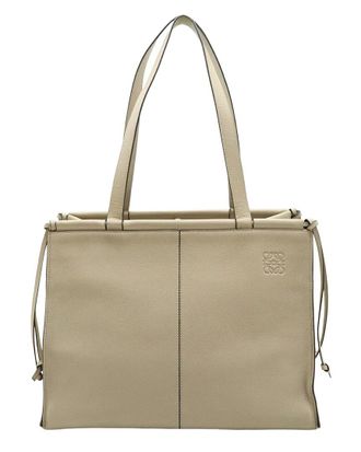 Loewe Beige Calfskin Cushion Medium Anagram Tote (Authentic Pre-Loved)
