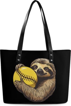 Generic Sloth Softball Love Tote Bags for Women Cute Shoulder Purses Handbags